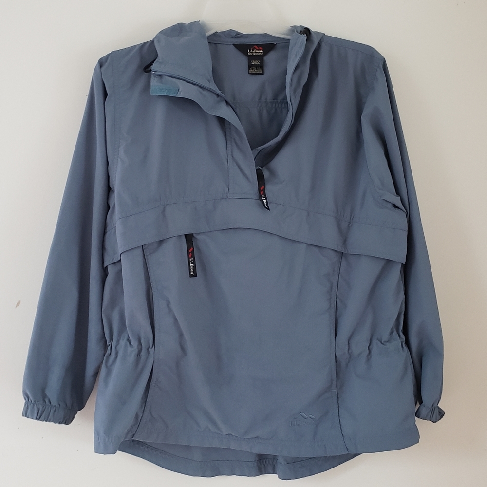 Vintage LL Bean Womens Packable Half Zip Windbreaker Size Petite Medium